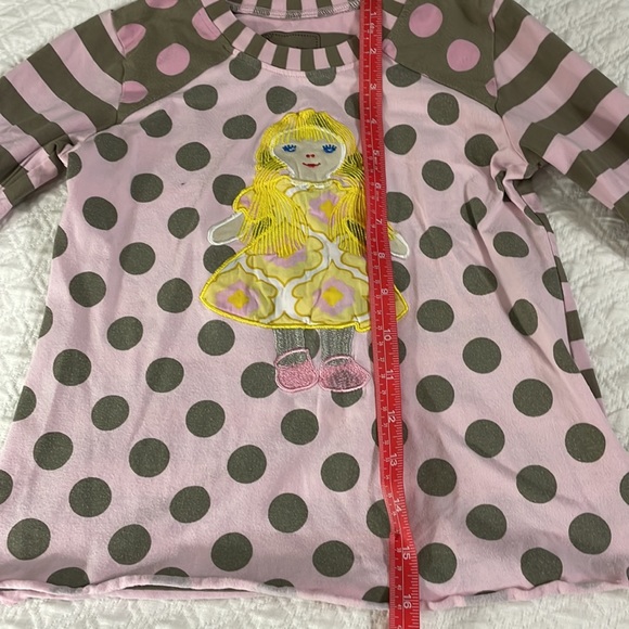 Mustard Pie pink taupe yellow 3 piece tutu ruffle pants top outfit sz 7 so cute - Picture 10 of 12